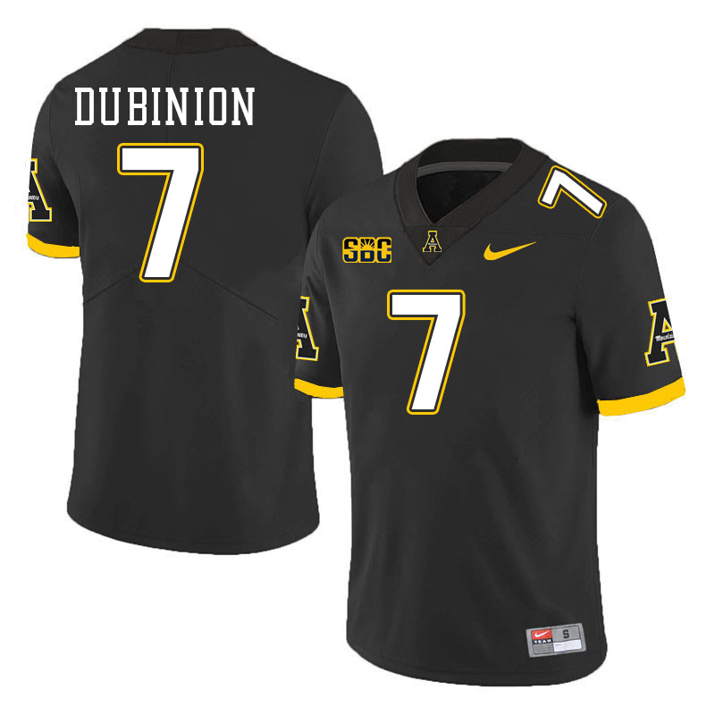 Appalachian State Mountaineers #7 Rashod Dubinion College Football Jerseys Stitched-Black Appalachian State Mountaineers #7 Rashod Dubinion College Football Jerseys Stitched-Black